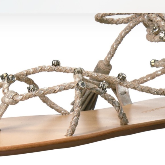 Loeffler Randall Rhinestone Gladiator Sandals | Size 7.5 | Trending Wrap Sandals - Picture 5 of 13